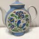 Teapot porcelain from Poland decorations from Russian inspiration