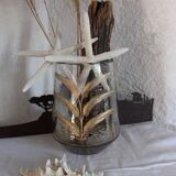 Golden glass vase "Palme"