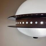 Space Age Design Pendant in Glass, Crystal and Metal