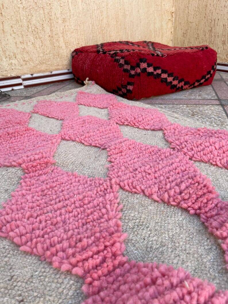 Handmade wool runner rug 400cm x 70cm