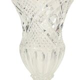 Vase Vintage Cristal de Bohème Motif Diamant Médicis 23cm