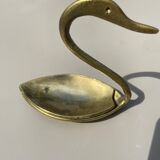 Empty pocket in the shape of a swan Brass Vintage Year 60