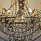 Antique crystal chandelier with floral details 1910