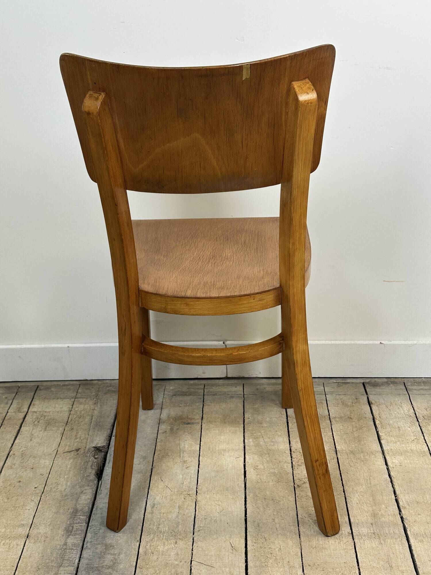 Lot de 6 chaises Bistrot Thonet vintage en bois 1960'S