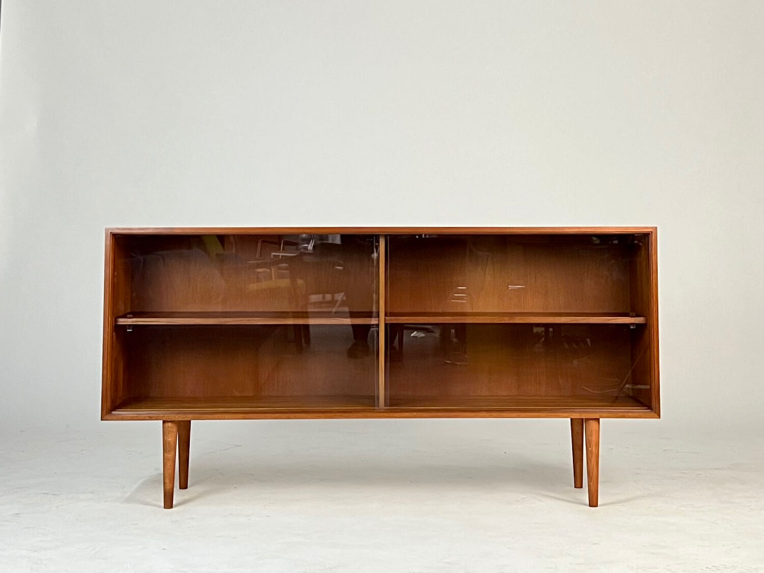 Vintage teak display cabinet sideboard shelf 60s midcentury