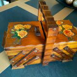 Vintage worker table sewing box