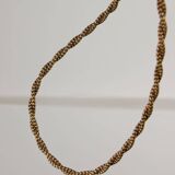 Italian Mid century Modern Chandelier in Brass and Opaline Glass, 1960s