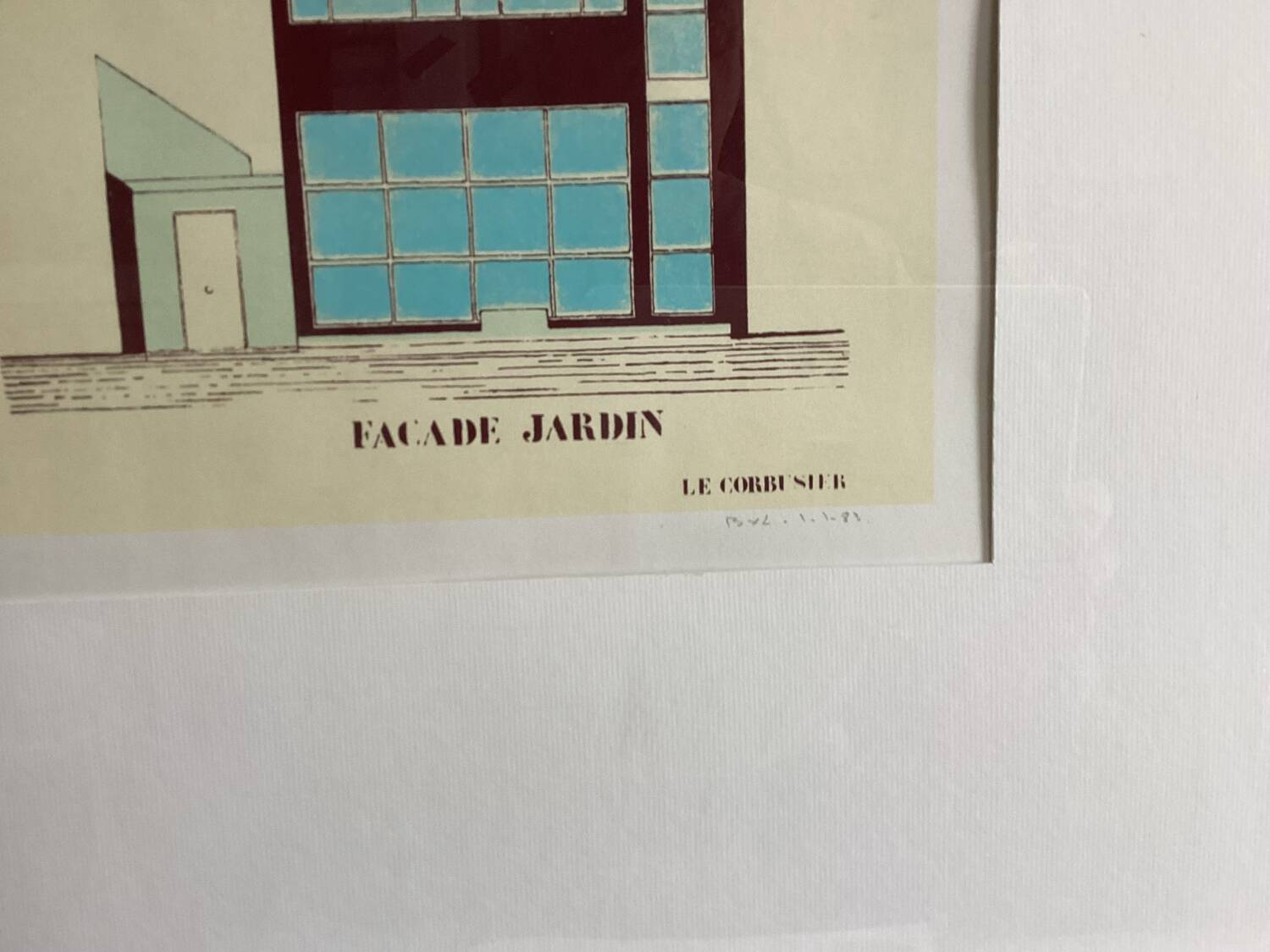 Le corbusier maison guiette 1926 lithographie