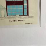 Le corbusier maison guiette 1926 lithograph