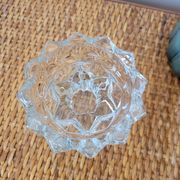 Bougeoir en verre pied étoilé