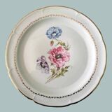 Set of 6 flowered porcelain dinner plates.