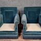Paire de fauteuils crapaud + pouf :jean prevost des années 70