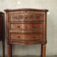 Pair of walnut crossbow chests of drawers