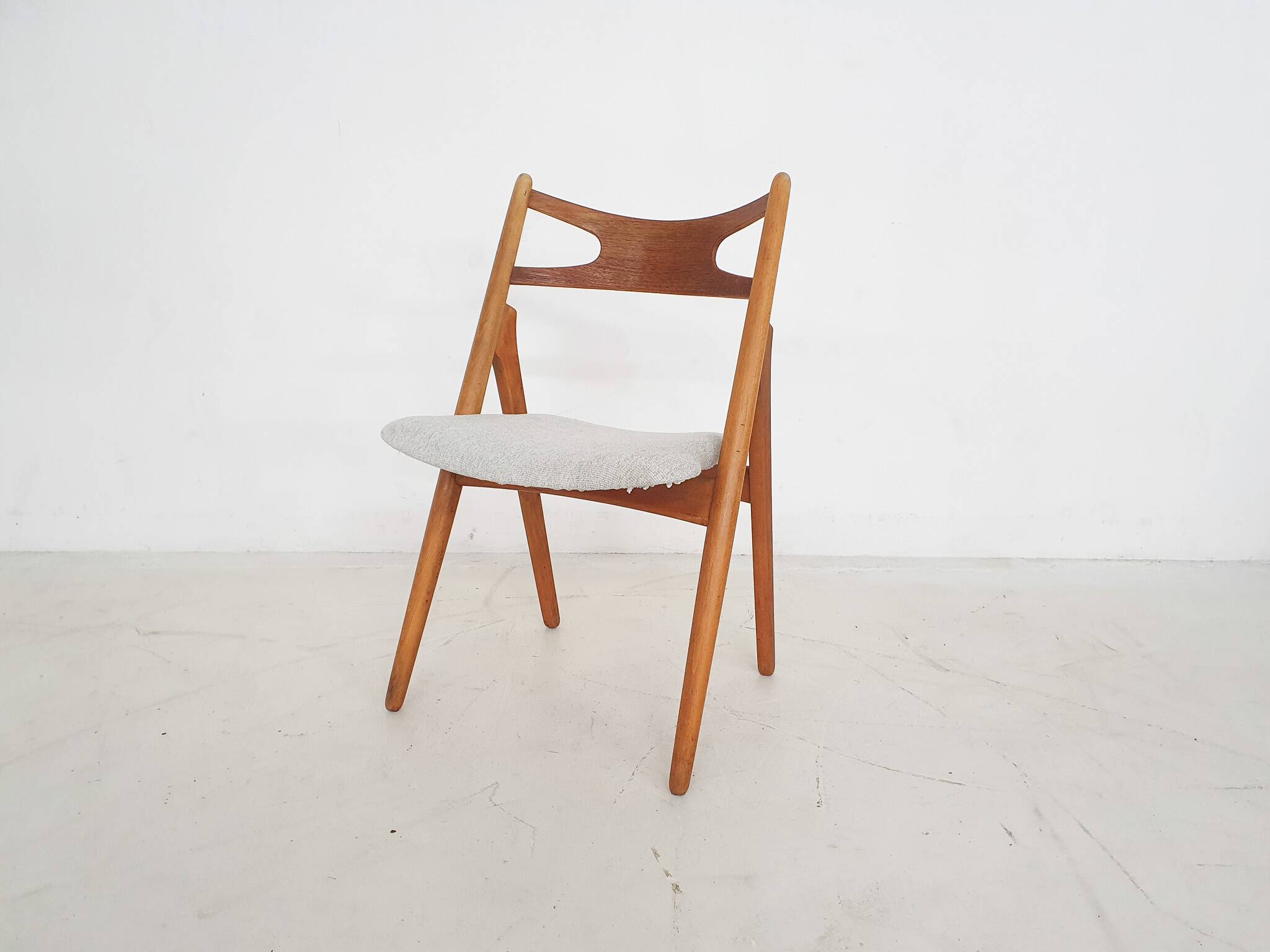 Chaise de salle à manger Hans Wegner pour Carl Hansen and Son « Sawbuck » ou CH29p