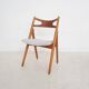 Chaise de salle à manger Hans Wegner pour Carl Hansen and Son « Sawbuck » ou CH29p
