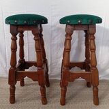 Paire de tabourets de bar années 70