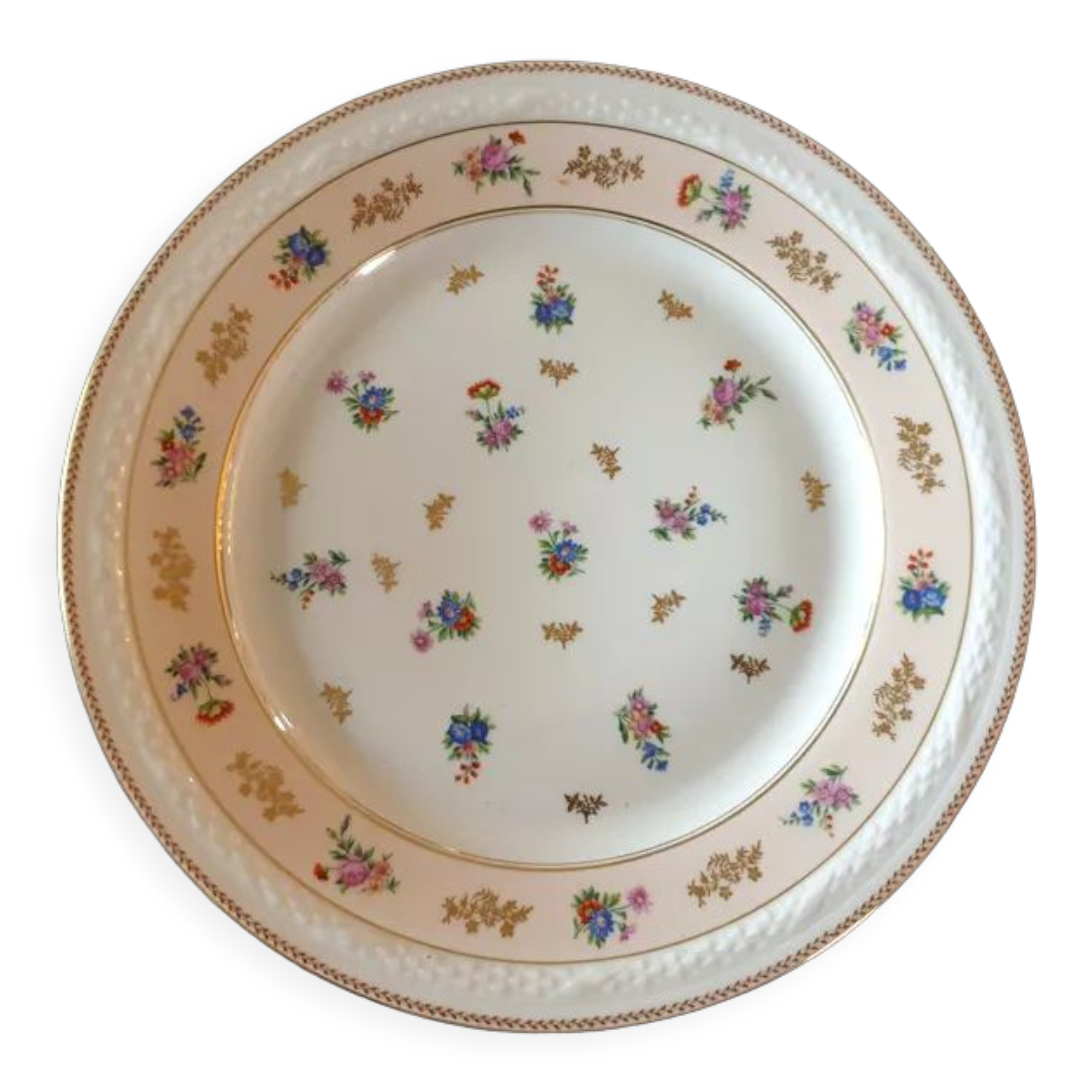Round dish Raynaud & Cie Limoges porcelain