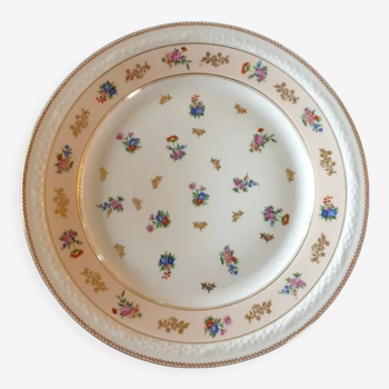 Plat rond Raynaud & Cie en porcelaine de Limoges