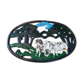 Dessous de plat en métal  patiné Mouton Bouc ancien dp0421028