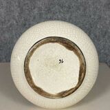 Exceptional Art Deco period vase: Cracked ceramic print decorated with stylized motifs