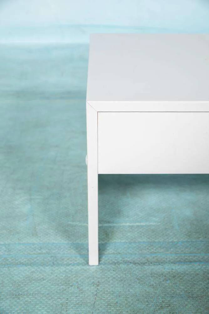 Minimalist television/audio furniture Pastoe q-bus, 1970s design.