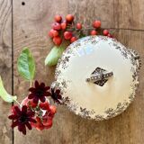 Antique ironstone soup tureen, Aplhand model from Sarreguemines