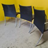 3 italian tonon design armchairs or office chairs, from the 1990s