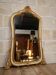 Grand miroir de cheminée – Bois laqué crème et doré – Style Louis XV