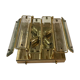 Brass Glass Flushmount, 1970s