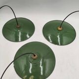 Three enamelled sheet metal suspensions