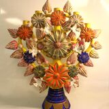 Large Mexican “tree of life” candlestick, mid-20th century.