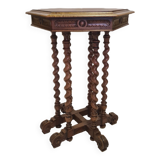 French Walnut Plant Table On Twisted Legs, Circa 1880