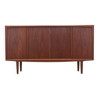 Buffet haut en teck, design danois, années 1960, production : Omann Jun