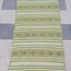 Traditional handmade green corridor carpet 65x200cm
