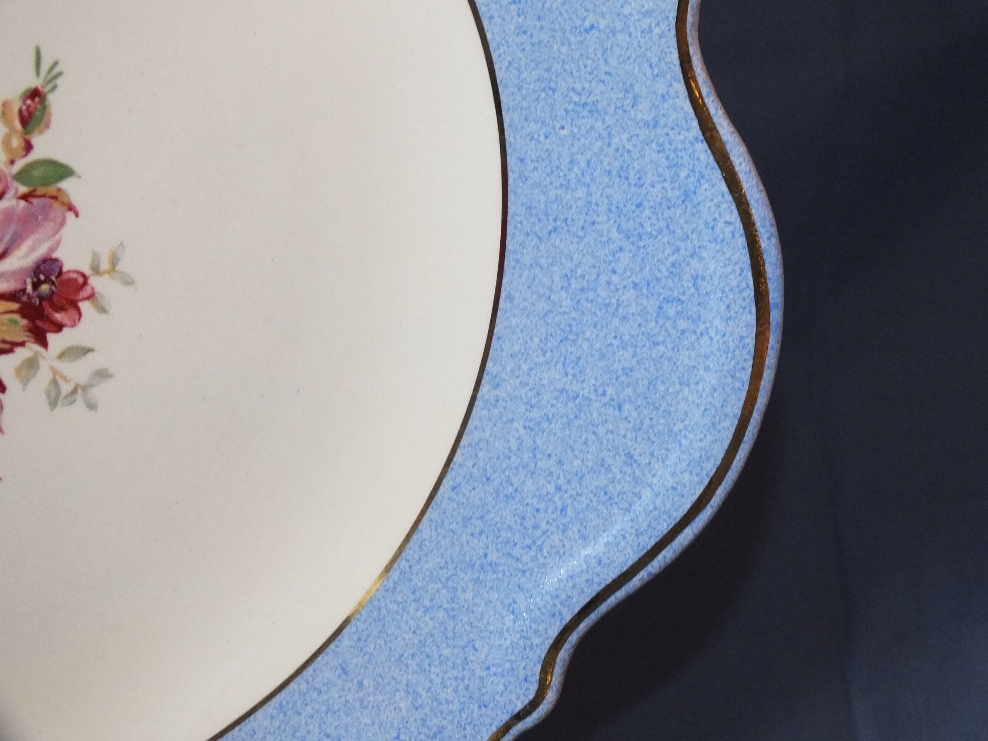 Badonviller half porcelain vintage dish