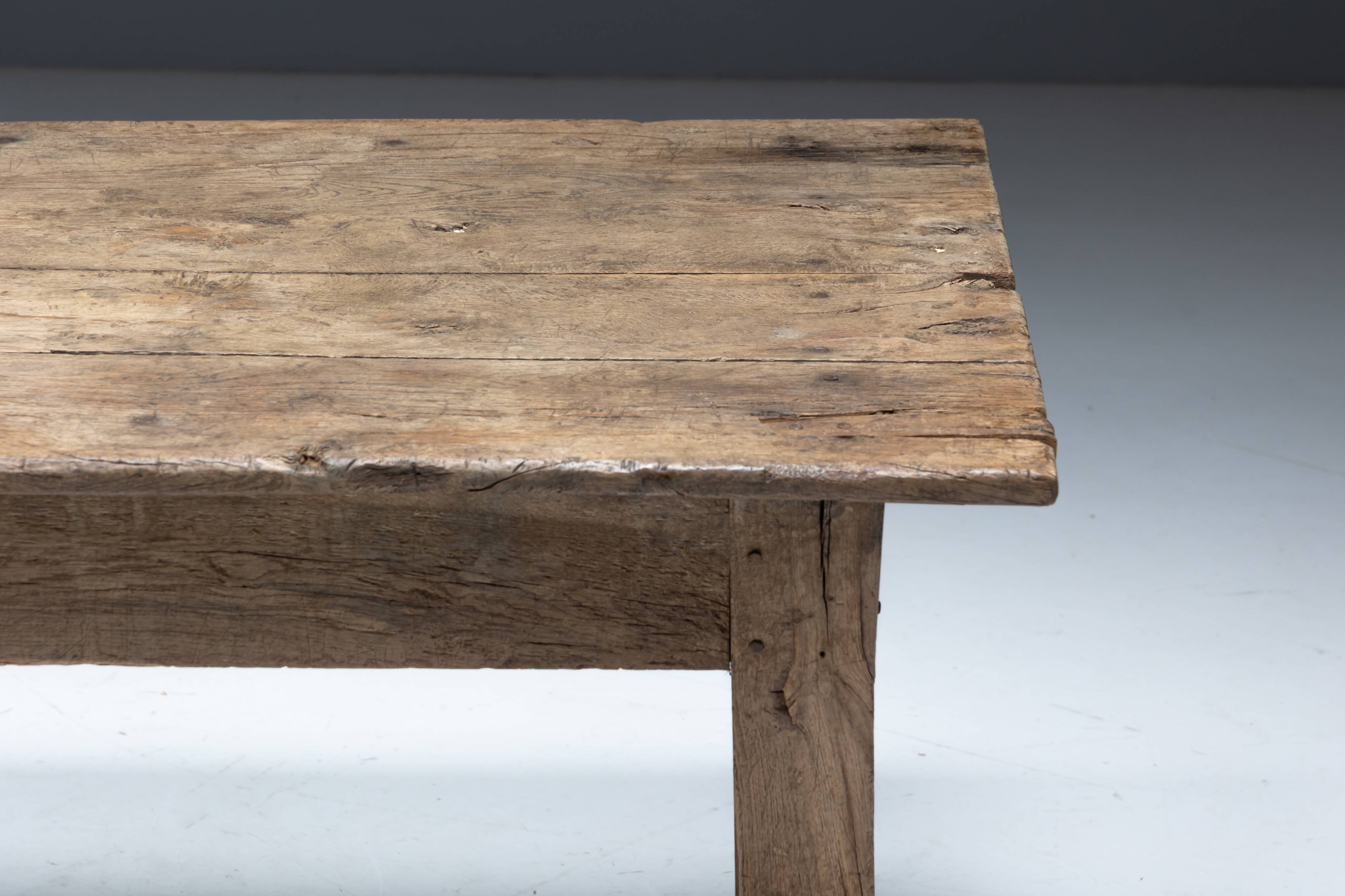 Rustic farmhouse dining table, France, 19th century