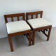 Lot de 2 chaises brutalistes avec dossier bas