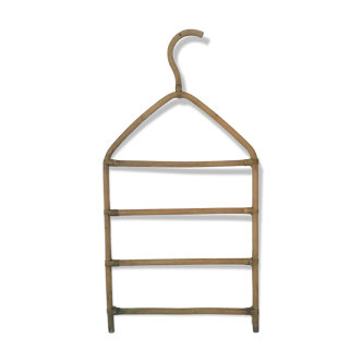 Vintage rattan coat rack