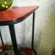 Meuble tv vintage en vinyle rouge