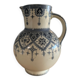 Broc pitcher vase calcutta sarreguemines u & cie
