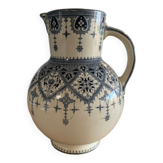 Broc pichet vase calcutta sarreguemines u & cie