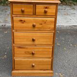 Scandinavian solid wood chest of drawers 1980