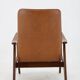1960s Scandinavian Teak Armchair in Leatherette