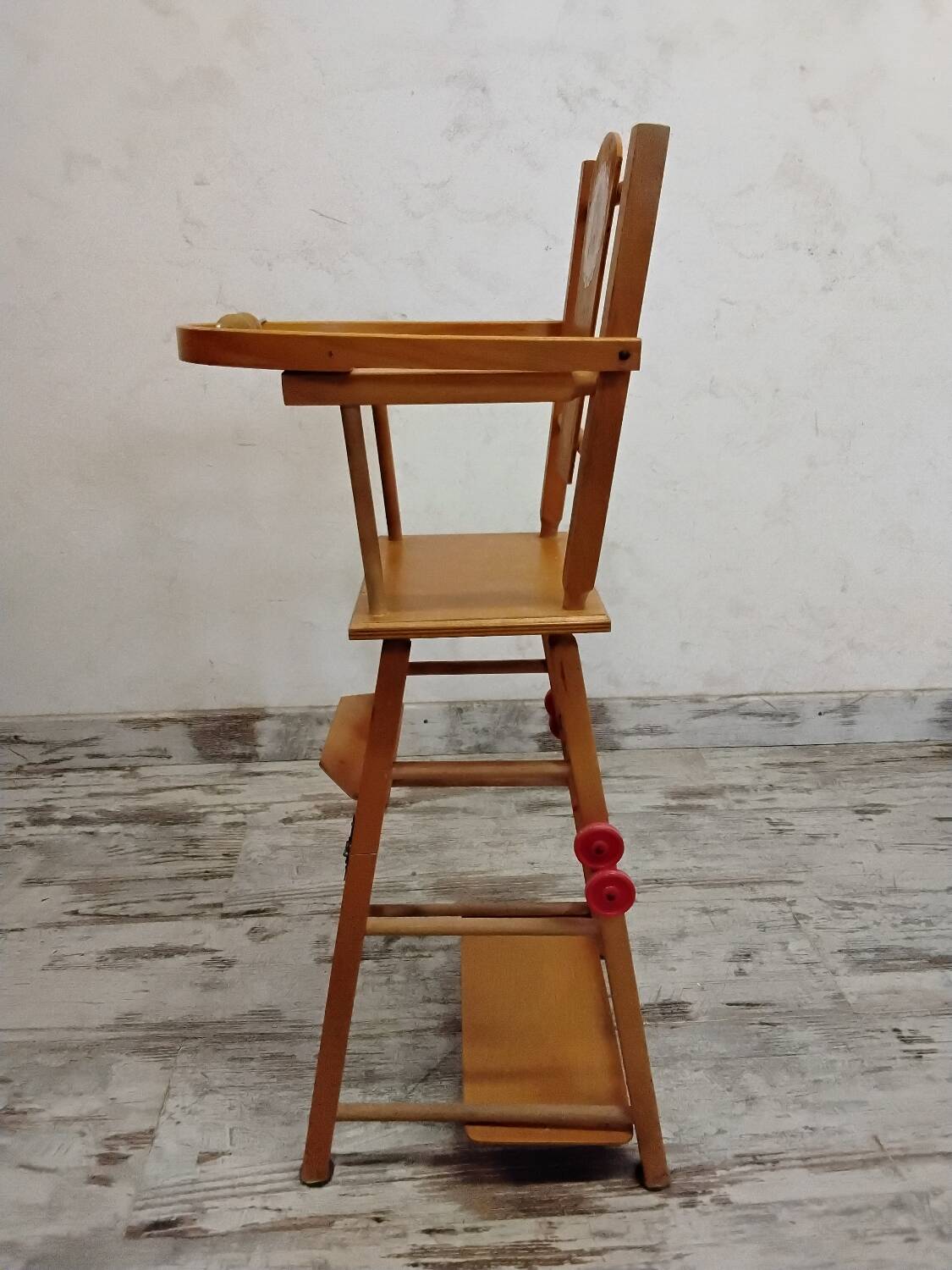 Transformable antique doll high chair