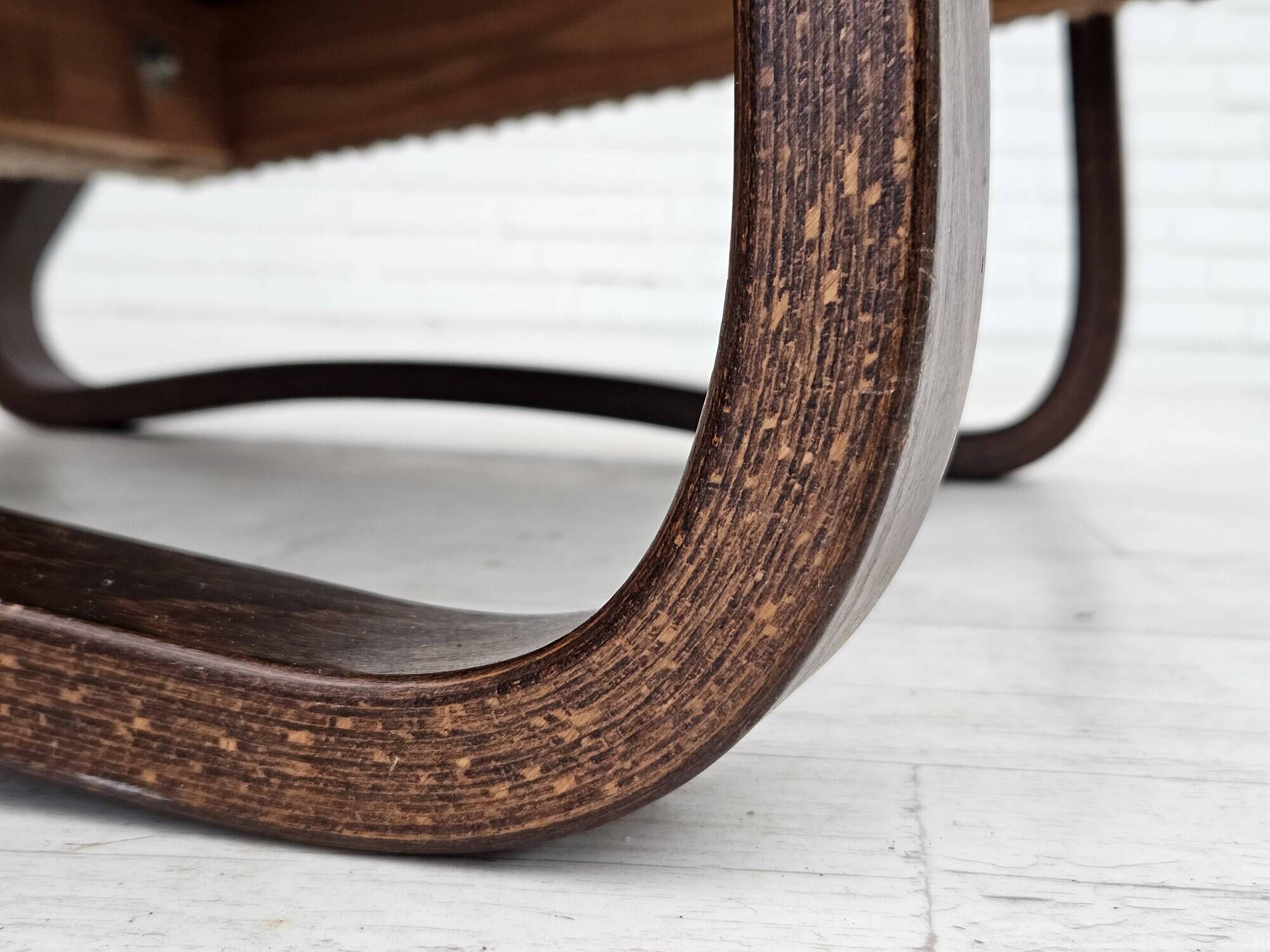 1970s, pair of Danish lounge chairs, original very good condition, corduroy.