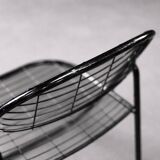 Vintage Mid-Century Modern Minimalist Black Metal Åland Chair from Ikea