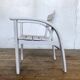 Fauteuil vintage pour enfant blanc gris clair 1950