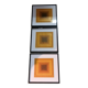 Optical Art Triptych - 3 Vintage Paintings - Victor Vasarely - Frames