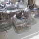 three large glass jars