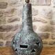 Large ceramic lamp base with dual lighting